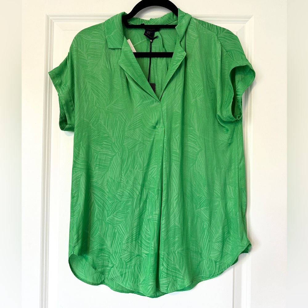 Rachel Roy Green Blouse Oversized XS NWT